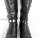 Michael Kors Women's Black Leather Arley Wide Calf Riding Boot 6M Photo 3