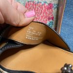 Coach Eaton Black Leather Denim Wedge Sandals Size 8.5 Photo 10