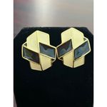 Trifari VTG Enamel Gold Tone Earring Lot of 3 80s 90s Preppy Pretty Woman  Photo 2