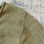 Sim & Sam Green Ruched Fabric Long Sleeve Boho Top Small Photo 6