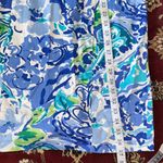 CHAPS  Blue‎ and Green Patterned Mini Dress Floral Sheath Size 8 Back Zipper Photo 4