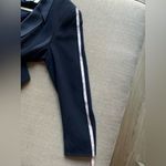 Vintage 90s Sioni Blazer Women’s Size 14 Navy Satin Lapel One Button Blue Photo 4