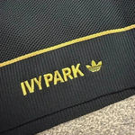 Adidas Ivy Park x netted Jersey crop top Short sleeve crew neck black orange L Photo 2