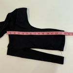 Garage Black One Shoulder Long Sleeve Cutout Crop Top Women’s Size M Photo 4