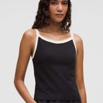 Lululemon  Organic Cotton High-Neck Ringer Tank Top Black / Light Ivory XL Photo 0
