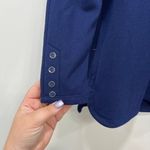 J. McLaughlin  Marisa Pullover Sweater XS NWT $178 Solid Scale Shawl Neck Blue Photo 2