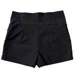 Charlotte Russe High Waist Shorts Silver Button Accents Black Size L Photo 1