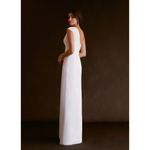 Azazie  Oaklee Wedding Dress Womens‎ WD0 White One Shoulder Sleeveless Gown NWT Photo 9