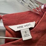 Nine West Pink-Orange Scoop Neck Short Sleeve Ruffle Hem Dress size Small Photo 1