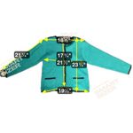 Karen Scott VTG Women Medium Button Down Green Cardigan Black Trim Office Formal Photo 5