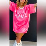 Blakely Blakeley Pink Sequin LOVE Top Size 3X Photo 14