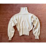 Vintage Meister Cream Turtleneck Sweater Corded Embroidery Size S Photo 5