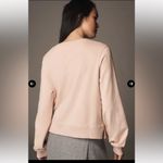 Anthropologie Beaded Bow Sweatshirt in Pink Retail $138 Photo 1