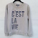 Saks 5th Avenue Saks Fifth Avenue Gray Sweatshirt Photo 0