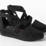 Eileen Fisher “Bovery” Black Suede Strappy Shoes Photo 0