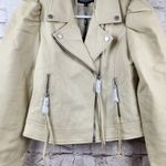 Retrofête Retrofete Lo Leather Jacket in Cream Size Small NWT Moto Biker Photo 7