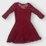 Material Girl Burgundy Lace Dress | Size Small Photo 0