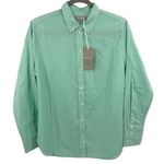 Everlane  Button Down Cotton Oversized Pinstripe Shirt Mint Green Size 2 Photo 2