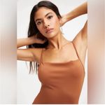 Good American NWT Spaghetti Scuba Midi Dress in Rust Size 6 3XL Photo 2