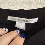 Diane Von Furstenberg  Libbie Pants size 4 Black Ponte Knit Stretch Straight Photo 2