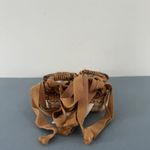 ZARA NWT  Woven Gladiator Lace Up Brown Espadrille Sandals Photo 4