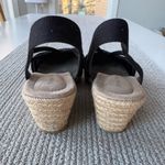 Studio Works  Millie Black Sheer Mesh and Canvas Wedge Espadrilles Sandals Size 9 Photo 8