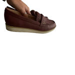 Journee Collection  Women's Size 7 Red‎ Faux Leather Slip On Loafer Flat Shoes Photo 5