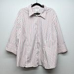 George Womens Shirt 26/28W Cotton Stretch Business Workwear Office Career Dressy White Size 26W Photo 0