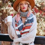 VICI JENESIS STRIPED SCARF - BLACK COMBO Photo 4