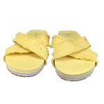 Vionic Panama Beach Malibu Yellow Fabric Crisscross Slide Sandals Women's US 10 Photo 2