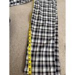 Korean Mishow punk rock goth black white high rise checkered plaid dress pants S Photo 13