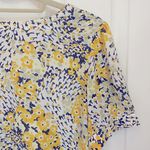 Loft  Floral Print Short Sleeve Button Back Blouse Photo 1