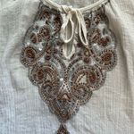 Tommy Bahama  Gauze Beaded Blouse - Size M Photo 5