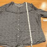 Old Navy NWT  ruffle black  floral button down shirt size XXLARGE. Photo 6