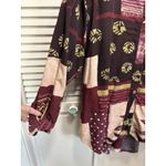 Bella Burgundy/Black Button Down Long Sleeve Shirt Dress Size‎ 1X High/low Tan Size XL Photo 3