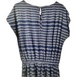 Gap  Women's Short Sleeve Navy and Red Floral Patterned  Elastic Waist Dress Photo 2