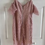 Keepsake dress Size Medium Pink Blush The Countdown Lace Off Shoulder Rear Zip Photo 5