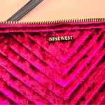 Nine West NWOT Velvet Quilted Wristlet Clutch – Burgundy / Plum Photo 4