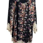 Umgee Size S / M Kimono Floral Print Crochet Trim Cardigan 3/4 Sleeve Multicolor Photo 9