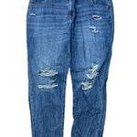 Gap  Denim Plus 34 Best Girlfriend Jeans Distress High Rise Dark Indigo Women’s Photo 1