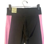 PINK - Victoria's Secret PINK VS Black & Pink Striped Cut Out Ankle Workout Casual Leggings Women Sz S Photo 6