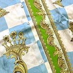 NWT ALEMAIS Checkmate Silk Satin Sandwashed Shirt Size 0 Long sleeve Photo 13