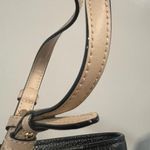 Michael Kors Black Pebbled Leather Shoulder Bag Nude Strap Handle Purse Photo 4