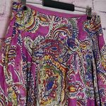 Ralph Lauren LAUREN  PAISLEY PURPLE TIE DYE HANDKERCHIEF HEM LINED SKIRT M PETITE Photo 6