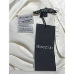 SELMACILEK One Sleeve Mini Dress in Ecru XSmall New Womens Satin Cocktail White Size XS Photo 8