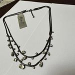 Monet  Rhinestone Gunmetal Adjustable Length Double Strand Station Necklace NWT Photo 1