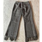 Topshop  Black/White Plaid Pants‎ With Bottom Tassle Size S Photo 0