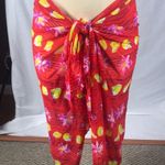 Zuliana Sea Shell & Flower Mesh Long Sarong. Made In USA. New With Tags Red Size undefined Photo 3