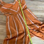 Lucky Brand NWT Blake Orange Strip Tie Back Wide Leg Jumpsuit M Photo 6