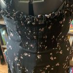 Lulu’s In the Garden black pink barbiecore floral L skater dress Size L Photo 2